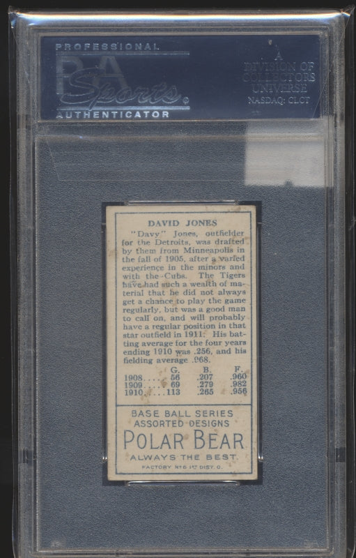 1911 T205 Gold Border D. Jones PSA 2