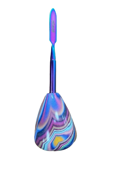 Aleaf Tie-Dye Glass/ Steel Dab Tool 4ct - Assorted