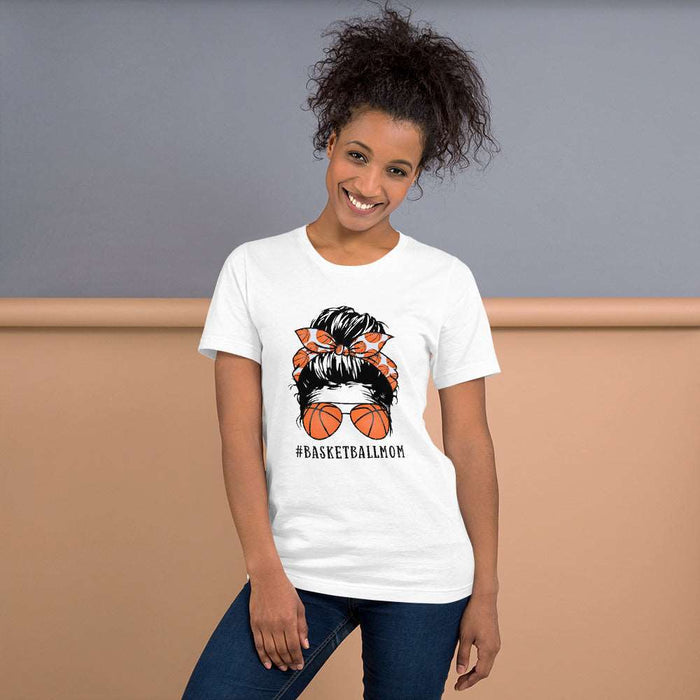 Basketball Mom With Messy Bun Shirt