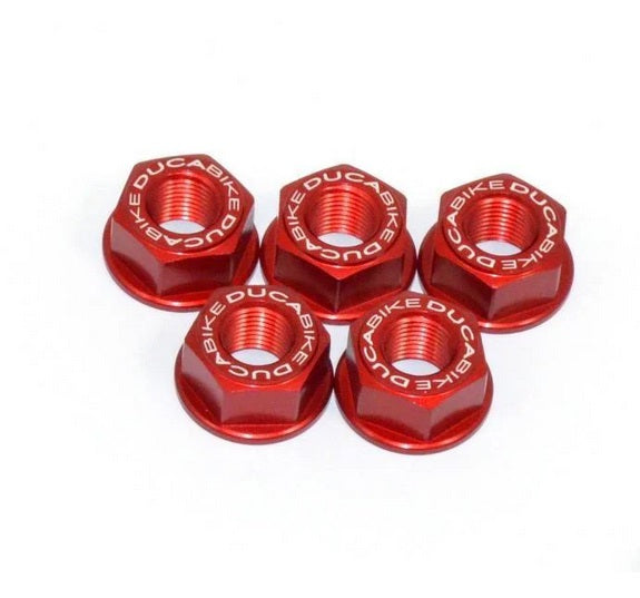 Ducabike 5DSB03A - NUTS SET REAR SPROCKET CARRIER RED