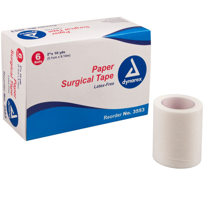 Dynarex Porous Paper Medical Tape Box of 6, White 42069504