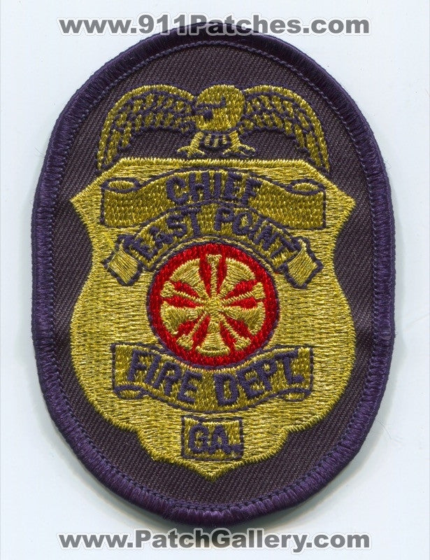 East Point Fire Department Chief Patch Georgia GA