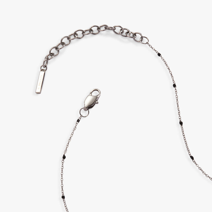 Enamel Black Dot Chain Necklace