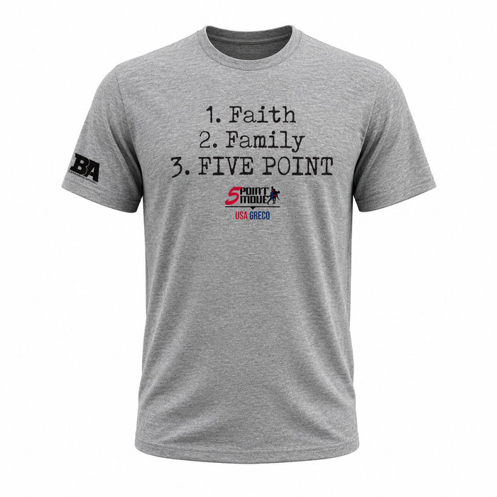 Faith, Family, FIVE POINT Tri-blend Shirt