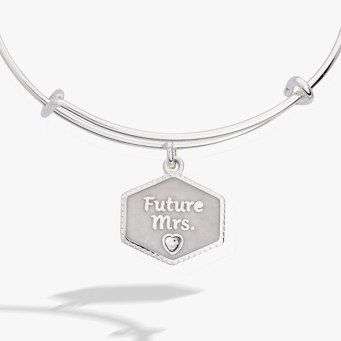 'Future Mrs.' Mother of Pearl Charm Bangle