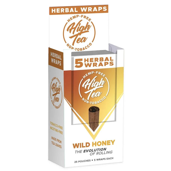 High Team Hemp Free Herbal Wraps 5ct 25pk