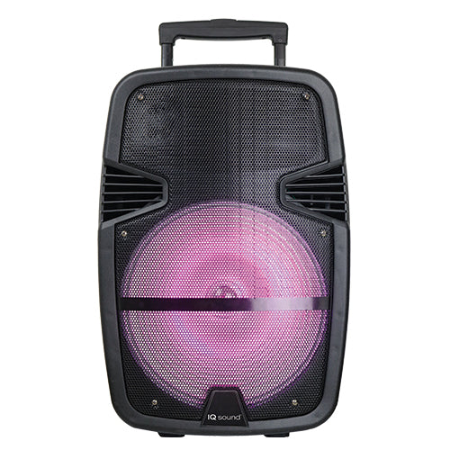 Iq Sound Bocina Amplificada Recargable 12" 2000W, Bluetooth, Aux In, Usb , Sd, Radio Fm