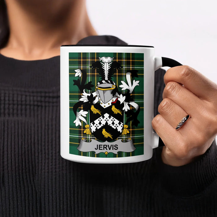 Jervis Irish heritage mug with black handle and interior
