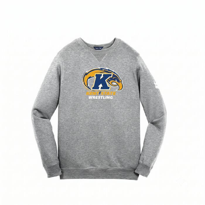 Kent State Wrestling Logo Grey Crewneck