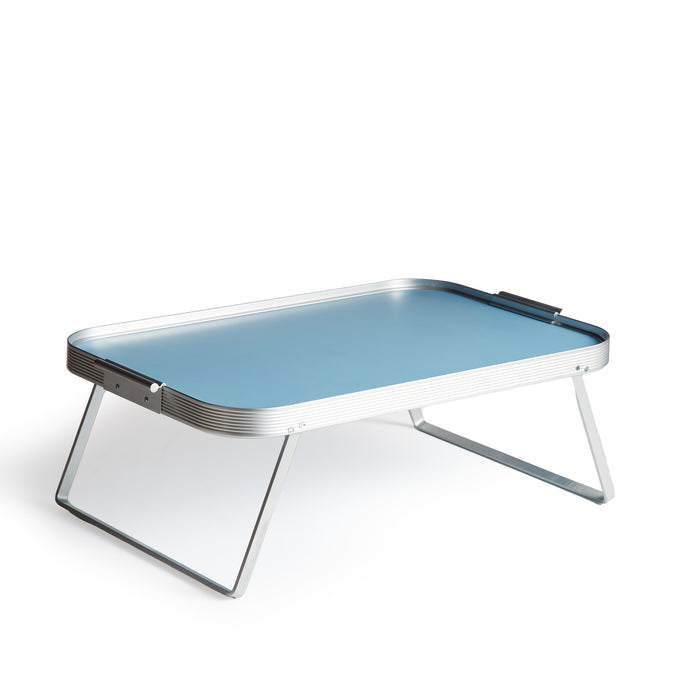 Lap Tray in Pastel Blue with Silver Surrounds