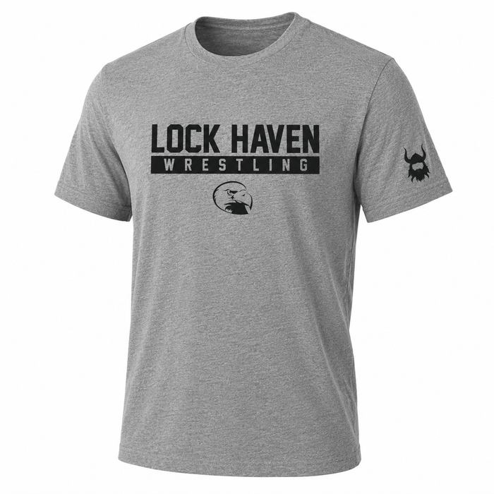 Lock Haven Wrestling Collegiate Grey Blend Shirt