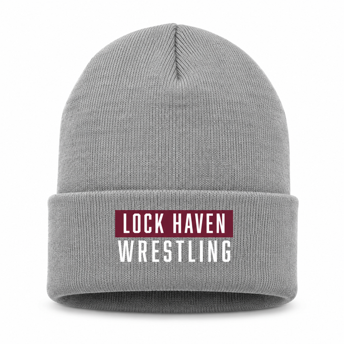 Lock Haven Wrestling Grey Beanie