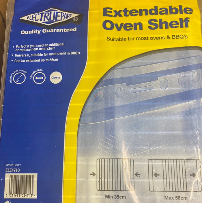 Oven Shelf Extendable and Adjustable | 390Mm To 560Mm Wide X 320Mm Deep | Suits majority of Ovens | ELE4718