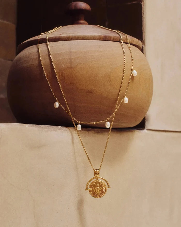 Pearl Baya Baroque Chain Choker | 18ct Gold Vermeil/Pearl Necklaces Missoma