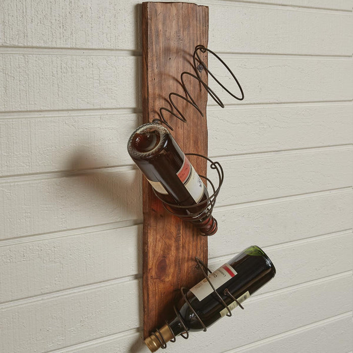 Farmhouse Vertical Spring Wall Wine Rack