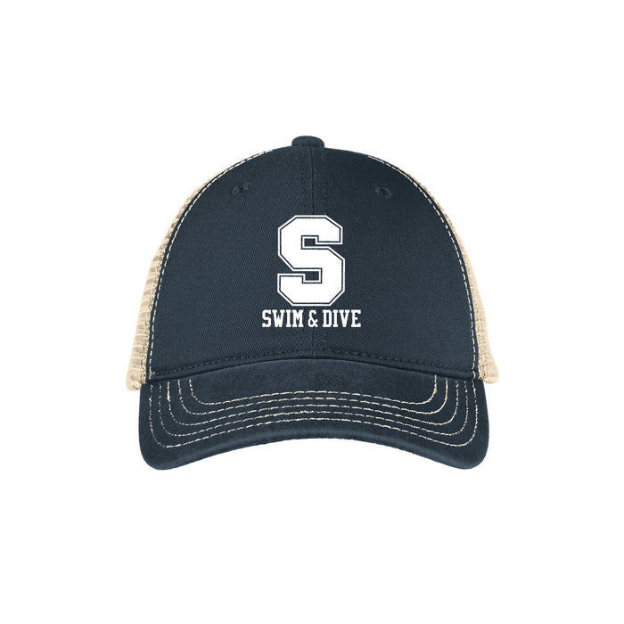 Staples Girls Swim & Dive Distressed Hat Logowear Staples Girls Swim & Dive White S