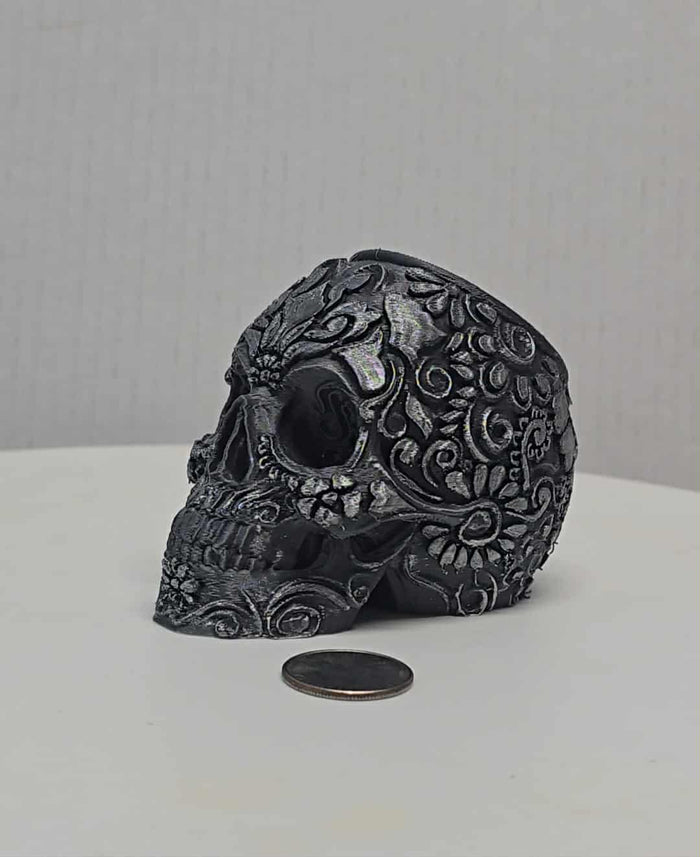 Sugar Skull, Hand-Painted 3D Printed Sugar Skulls – Decorative Planters