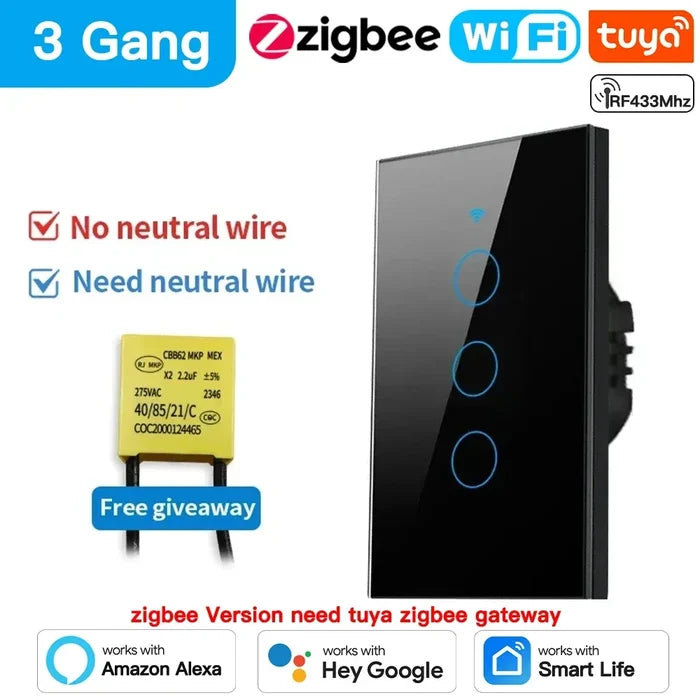 Blakc 3Gang / WIFI Version