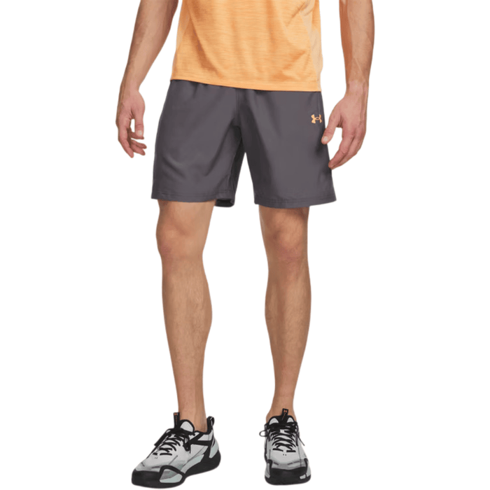 Under Armour Men's 2 Piece Co Ord Set Orange/Grey T-Shirt & Shorts