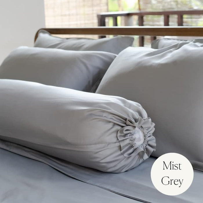 Weavve Home Signature Tencel Duvet Cover Set Queen Size Mist Grey