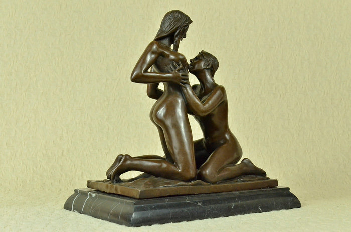 100% solid Bronze Hot Erotic Sexual Lesbian Love Collectible  Statue Figurine