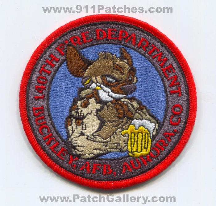 140th Wing Fire Department Buckley Air Force Base AFB USAF Military Patch Colorado CO