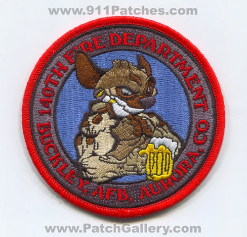 140th Wing Fire Department Buckley Air Force Base AFB USAF Military Patch Colorado CO