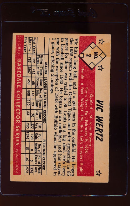1953 Bowman Color 2 Vic Wertz  VG 12698