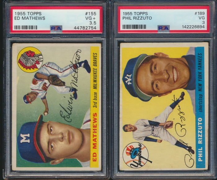 1955 Topps Baseball Low to Mid-Grade Set Break #19 (Limit removed)