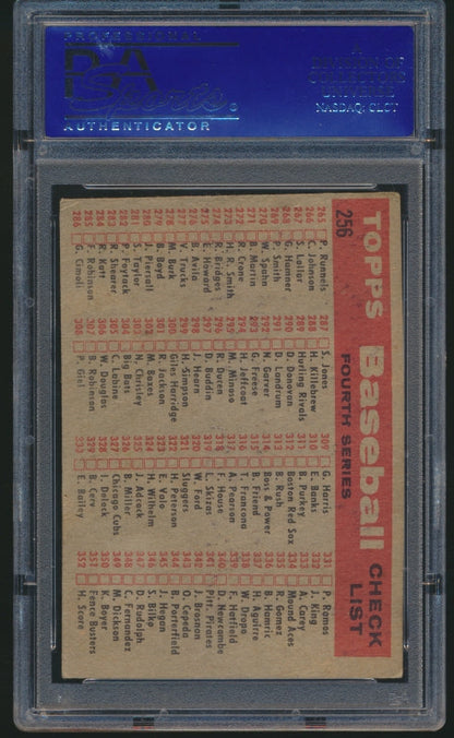 1958 Topps White Sox Team #256 Checklist PSA/DNA Authentic Auto (Paul LaPalme)