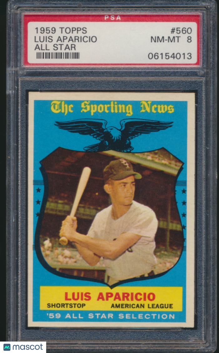 1959 Topps #560 Luis Aparicio All Star PSA 8 S26-00j
