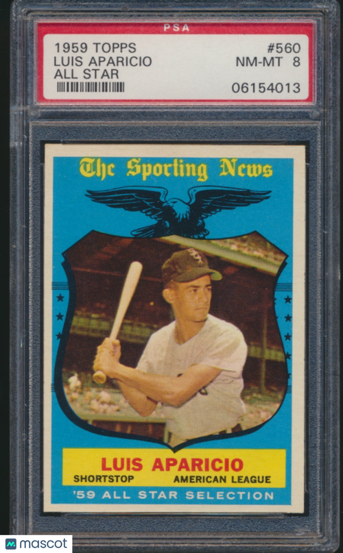 1959 Topps #560 Luis Aparicio All Star PSA 8 S26-00j