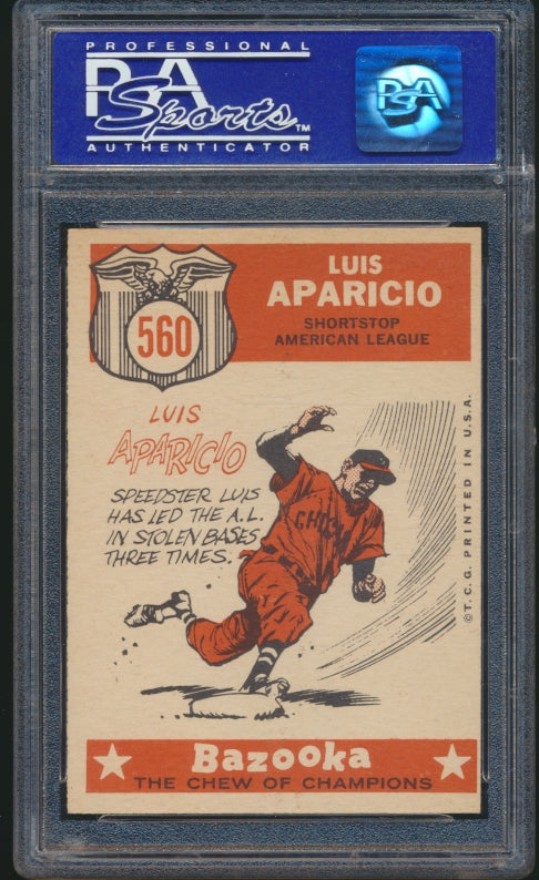 1959 Topps #560 Luis Aparicio All Star PSA 8 S26-00j