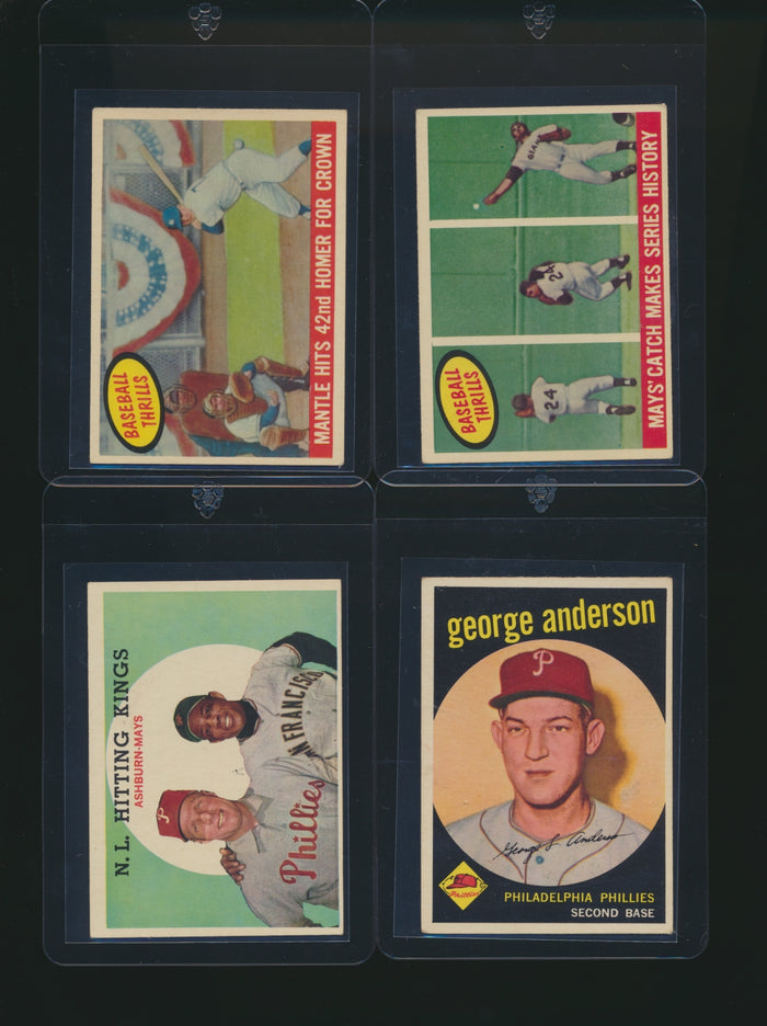 1959 Topps Baseball Low to Mid-Grade Complete Set #19 (Limit 20)
