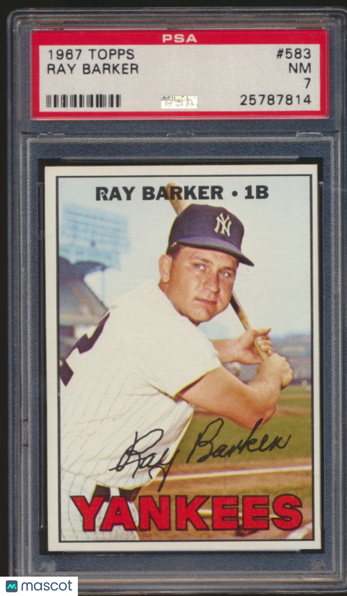 1967 Topps #583 Ray Barker PSA 7 S26-03d