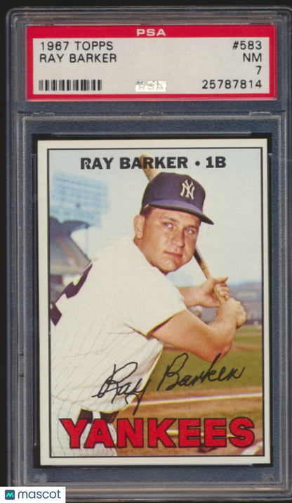 1967 Topps #583 Ray Barker PSA 7 S26-03d