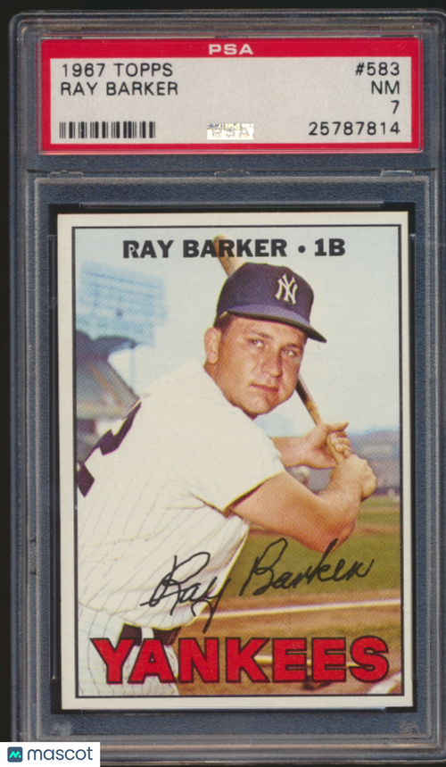 1967 Topps #583 Ray Barker PSA 7 S26-03d