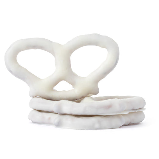 3 Ring White Chocolatey Coated Pretzel Candy - 7 LB