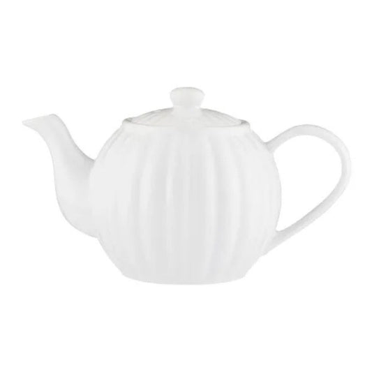 6 Cup Luxe Teapot white