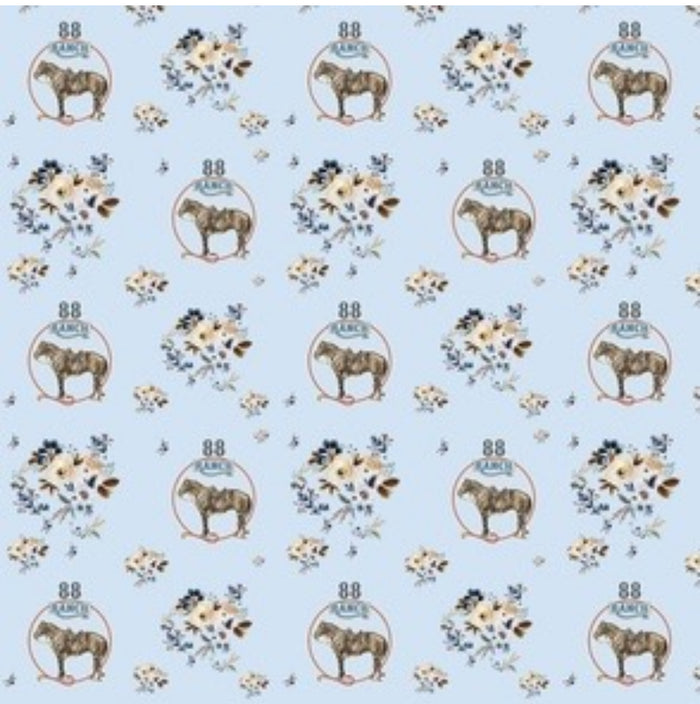88 Ranch horse logo blue