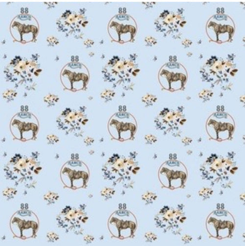 88 Ranch horse logo blue
