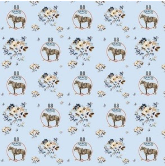 88 Ranch horse logo blue