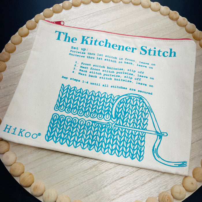 Kitchener Stitch Zipper Pouch