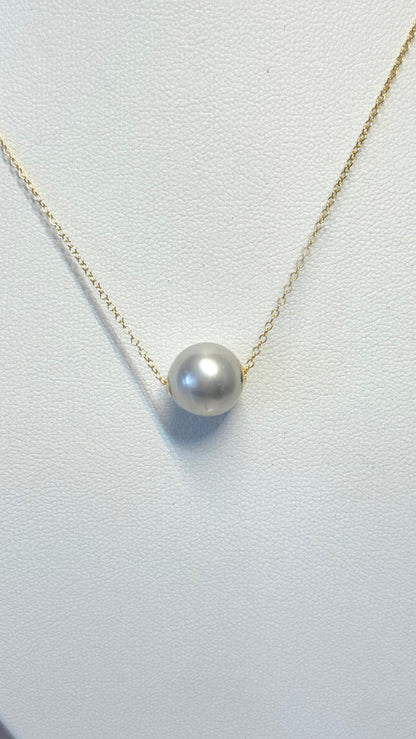 AAA White Tahitian floating pearl necklace