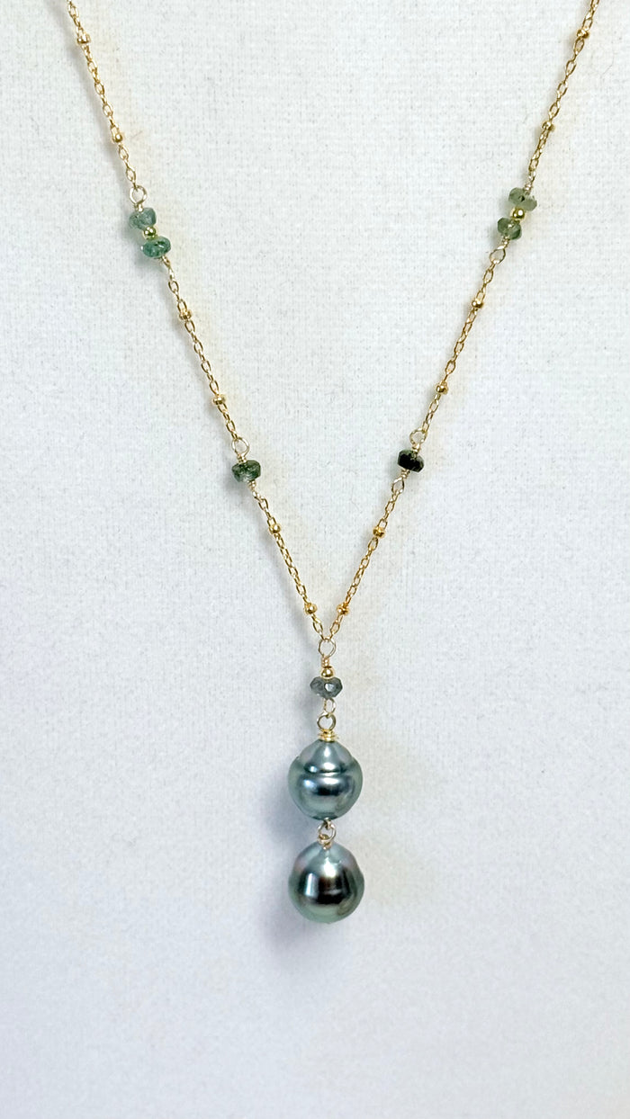 BELLE necklace - Double Tahitian