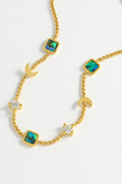 Abalone CZ Moon Bracelet