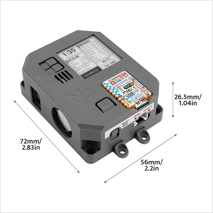 Air Quality Kit v1.1 with M5StampS3A (SEN55, SCD40) - m5stack-store