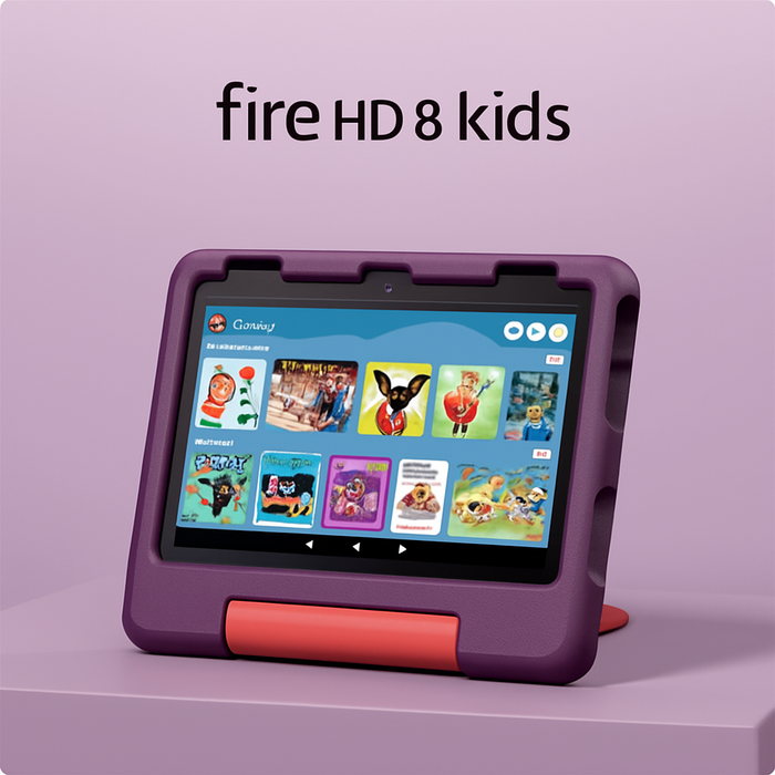 Amazon Fire HD 8 Kids tablet (newest model), ages 3-7. With bright 8" HD screen. 13-hr battery, 32GB Storage