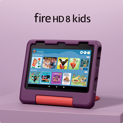 Amazon Fire HD 8 Kids tablet (newest model), ages 3-7. With bright 8" HD screen. 13-hr battery, 32GB Storage