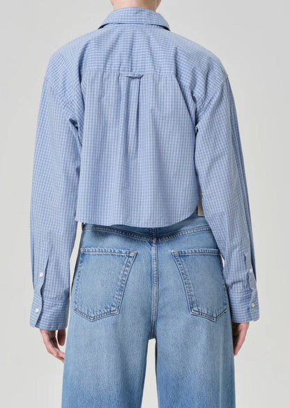Ana Cropped Shirt in Plaid-Tops/Blouses-Uniquities